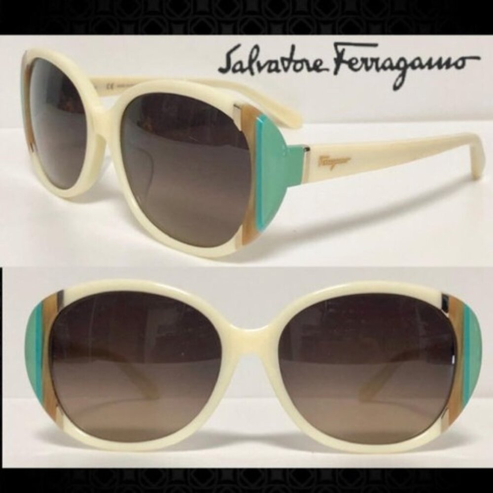 Salvatore Ferragamo Ivory Ladies Sunglasses SF842SA 103 58